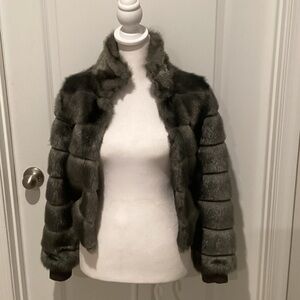 H&M Charcoal Teddy Jacket